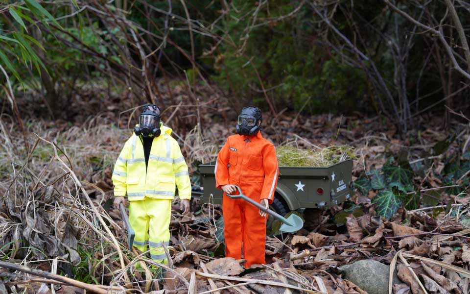 Säuberungs- und Aufräumarbeiten unter besonderen Schutzvorgaben