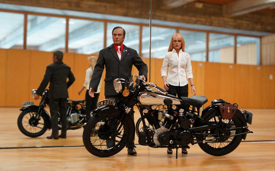 Vorstellung der neuen Brough Superior SS100 durch Paul Gutmann und Petra Kessler